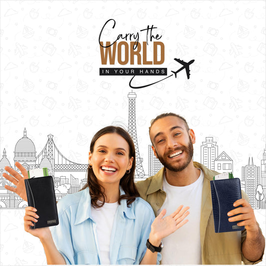 Hammonds Flycatcher Premium Cow Leather Unisex Passport Cover | Genuine Cow Leather RFID Travel Wallet | Organized Passport & Card Holder | Stylish Travel Accessory - PuriLite