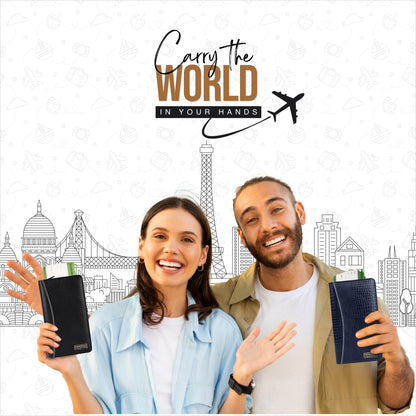 Hammonds Flycatcher Premium Cow Leather Unisex Passport Cover | Genuine Cow Leather RFID Travel Wallet | Organized Passport & Card Holder | Stylish Travel Accessory - PuriLite