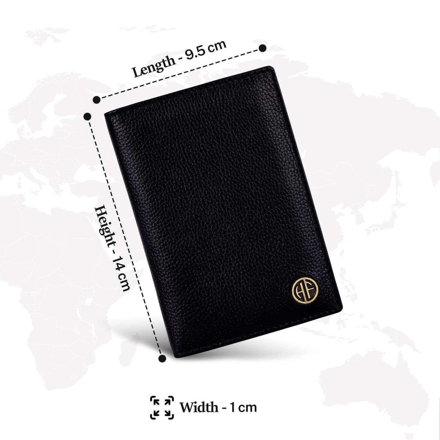 Hammonds Flycatcher Premium Cow Leather Unisex Bi-Fold Passport Holder | Genuine Cow Leather RFID Protected Travel Document Organizer | Compact & Stylish Travel Wallet - PuriLite