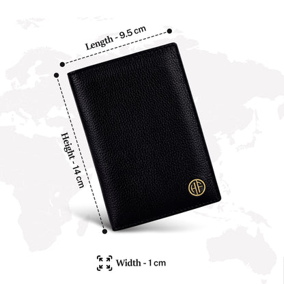 Hammonds Flycatcher Premium Cow Leather Unisex Bi-Fold Passport Holder | Genuine Cow Leather RFID Protected Travel Document Organizer | Compact & Stylish Travel Wallet - PuriLite