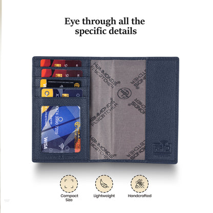 Hammonds Flycatcher Premium Cow Leather Unisex Bi-Fold Passport Holder | Genuine Cow Leather RFID Protected Travel Document Organizer | Compact & Stylish Travel Wallet - PuriLite