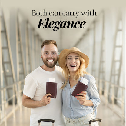 Hammonds Flycatcher Premium Cow Leather Unisex Bi-Fold Passport Holder | Genuine Cow Leather RFID Protected Travel Document Organizer | Compact & Stylish Travel Wallet - PuriLite