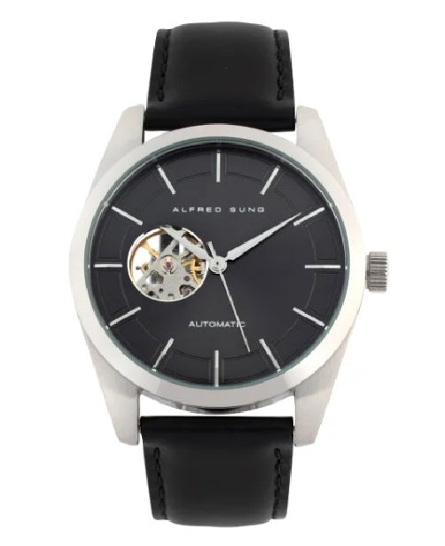 Alfred Sung Black Dial Automatic Men’s Watch