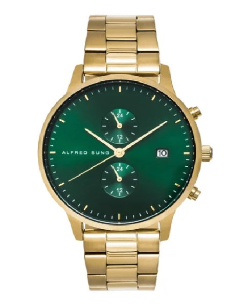 Alfred Sung Green Dial Men’s Watch