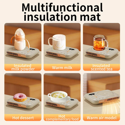 TINSOL Multi-function Constant-Temperature Cup Warmer Three-Level Temperature Adjustment Beverage Heating Tray Baby Milk Warmer - PuriLite