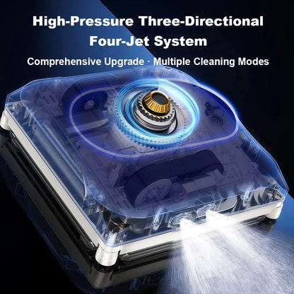 Purilite Select Smart Window Cleaning Robot with 4-Way Water Spray, 9000Pa Suction, Edge Detection, and App Control - PuriLite