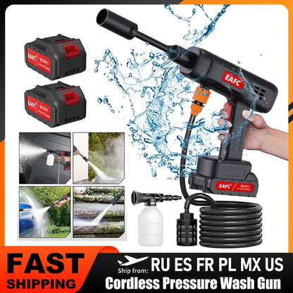 Purilite Select Cordless Pressure Washer | 600W Portable High-Pressure Car Wash Gun with 20000mAh Battery & Foam Sprayer