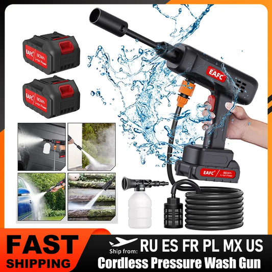 Purilite Select Cordless Pressure Washer | 600W Portable High-Pressure Car Wash Gun with 20000mAh Battery & Foam Sprayer