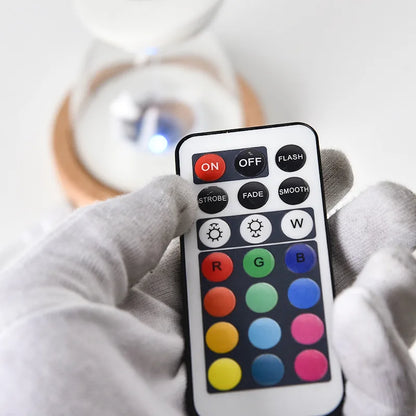 Purilite Select Luminous Hourglass - 15 Minute Hourglass - Remote Control Hourglass - LED Hourglass Night Light