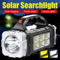 Purilite Select 2024 LED + Solar Rechargeable COB Flashlight – Powerful 15W Searchlight, Portable Power Bank Torch for Outdoor & Camping