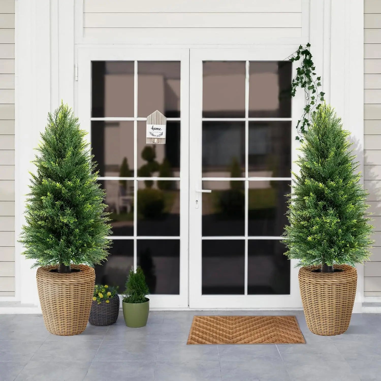 Purilite Select Artificial Pine & Cypress Potted Tree – Realistic Faux Evergreen Floor Plant for Christmas Decoration, Home, Hotel, and Indoor Outdoor Display - PuriLite