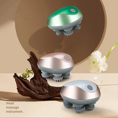 Mini Head Massager Magnetic Rechargeable Massager Electric Scalp Kneading Multifunction Physiotherapy Instrument
