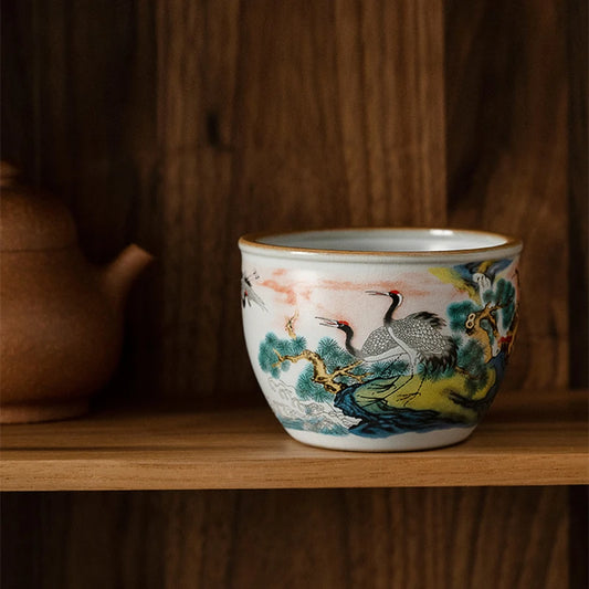 Purilite Select™ Handcrafted Ru Kiln Ceramic Tea Cup – 130ml