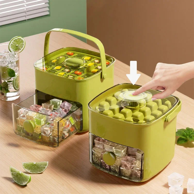 Purilite Select 48-Grid Ice Cube Mold Reusable Plastic Ice Tray with Easy-Release Design for Home Use - PuriLite