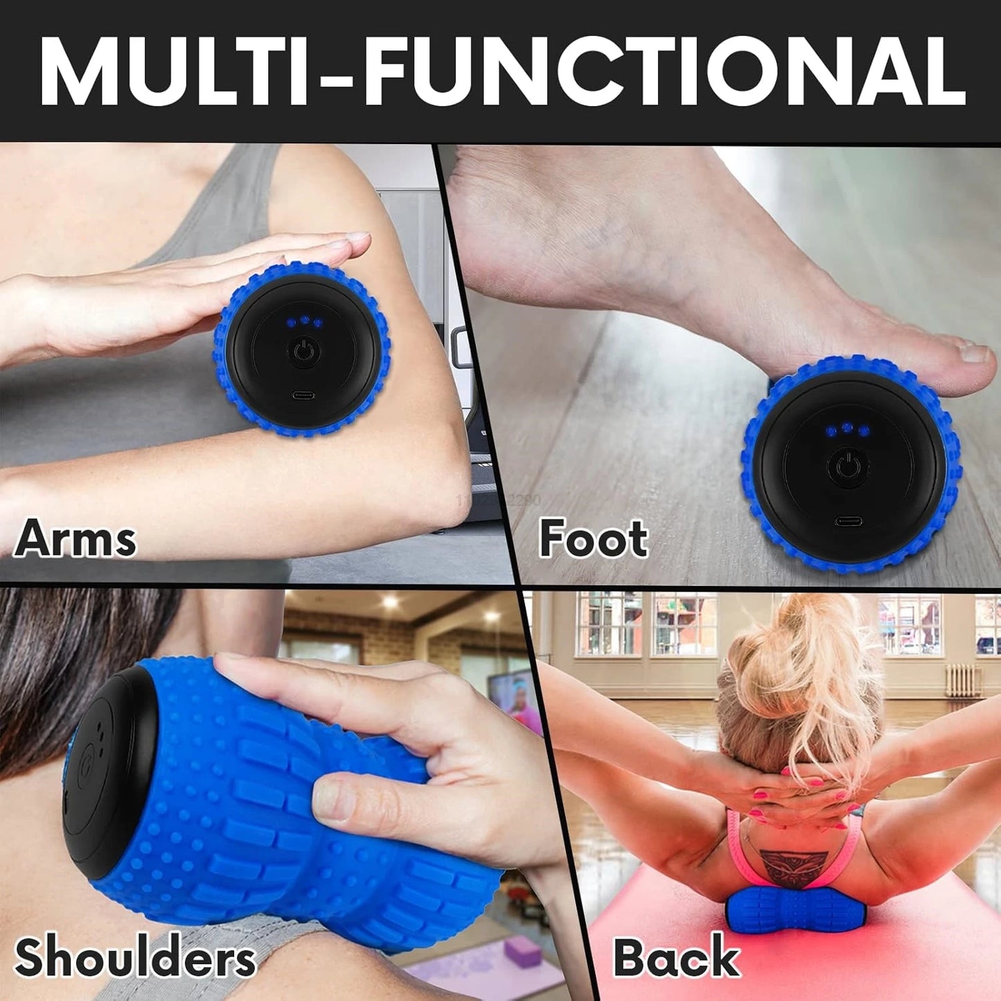 Yoga Fascia Ball Electric Peanut Ball USB Rechargeable Massage Ball Leg Muscle Relaxer Shoulder Neck Waist Massage Muscle Relax