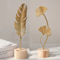 Purilite Select™ Nordic Gold Ginkgo Leaf Sculpture Luxury Metal Art for Home & Office Décor