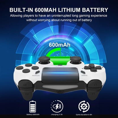 Purilite Select P412 Wireless Gamepad  6‑Axis Gyro, Dual Vibration & Touchpad Controller for PS4 / PS3 / PC