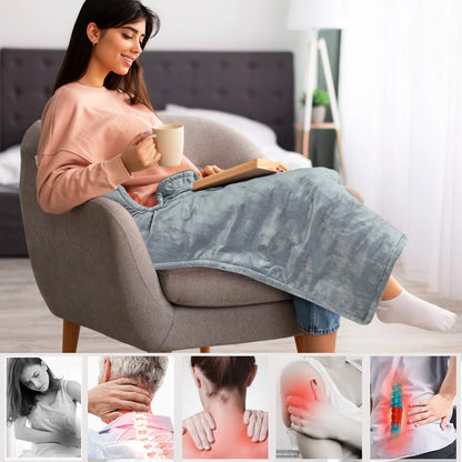 Purilite Select Electric Heating Pad Wrap Vest – Full Back, Neck & Shoulder Heating Shawl for Winter Comfort