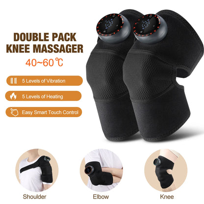 Purilite Select HeatPulse™ 5-Gear Electric Knee & Joint Massager – Intelligent Warm Compress & Vibration Therapy for Knees, Shoulders, and Neck