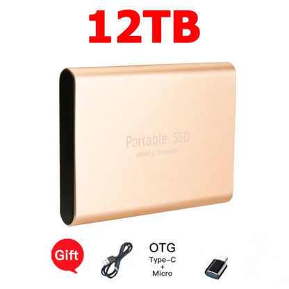 Purilite Select 16TB Portable SSD USB-C External Solid State Drive | High-Speed USB 3.1 Storage Drive for Laptop, Desktop, Mac & Android File Backup