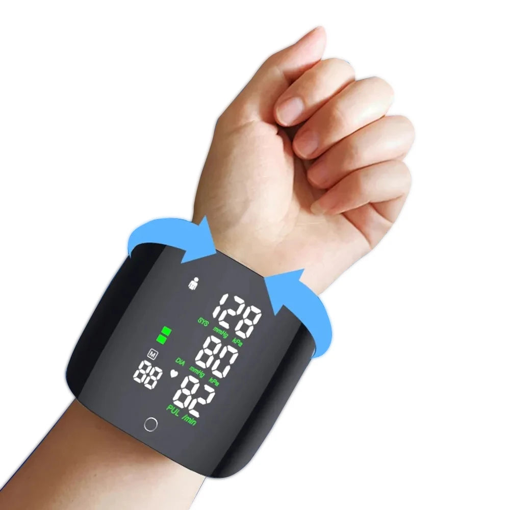 Purilite Select Digital Wrist Blood Pressure Monitor – Portable BP Monitor with Heart Rate Tracking, USB Powered, Easy-Read Display for Home Use - PuriLite