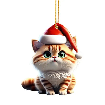 Purilite Select™ 2025 Christmas Ball Cat Ornament Funny 2D Acrylic Hanging Decoration