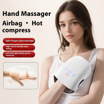 Advanced Hand Massager with Heat and Air Compression – Portable Finger, Palm and Wrist Pain Relief Device for Relaxation and Circulation - PuriLite