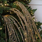 Purilite Select Sequin Glitter Christmas Party Branch Sticks – Elegant White Tassel Wheat Ears for Holiday Décor & Xmas Tree Ornaments