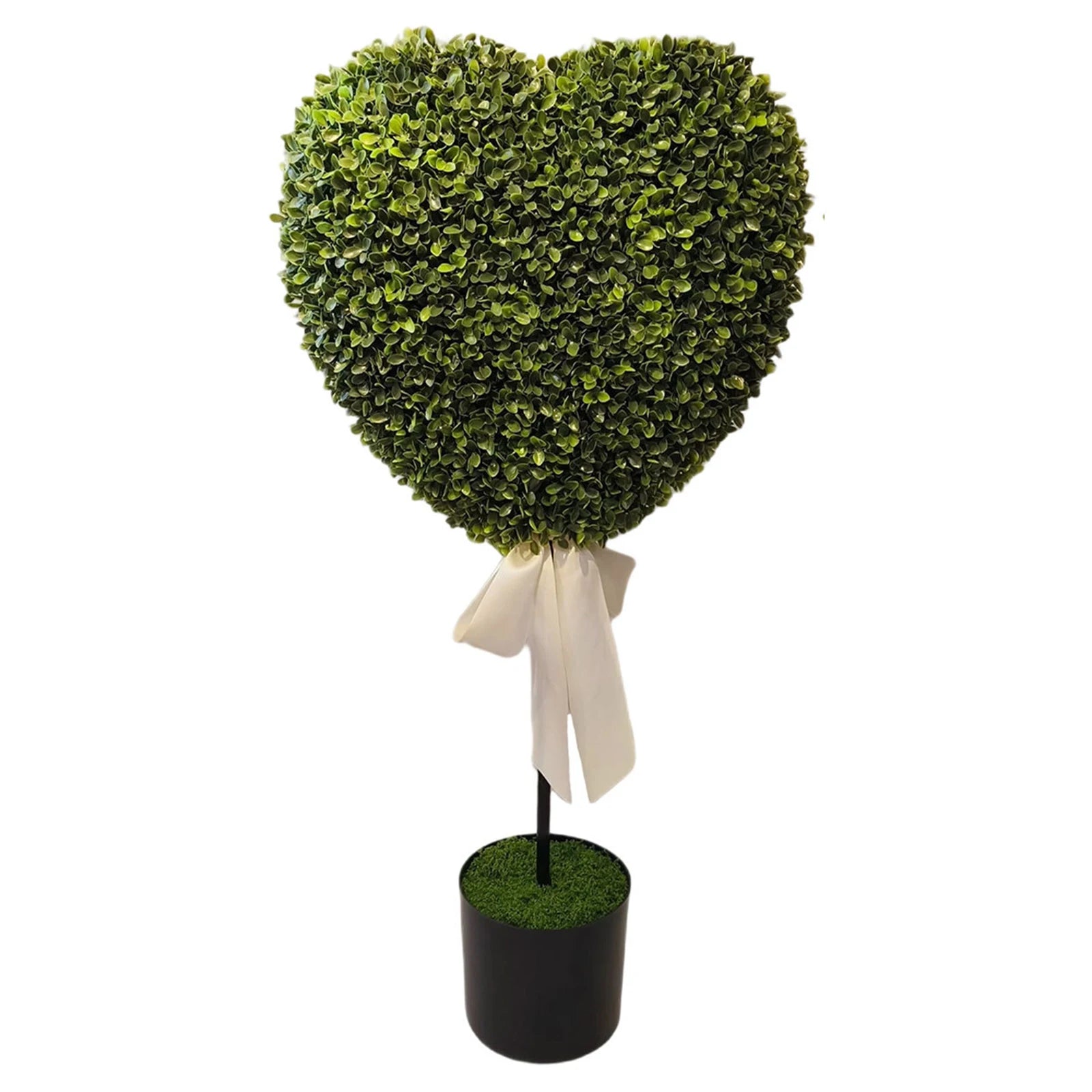 Purilite Select 29 Inch Heart Shaped Faux Boxwood Topiary Tree with Pot – Romantic Artificial Greenery Plant for Wedding, Valentine’s Day, Anniversary and Home Garden Décor - PuriLite