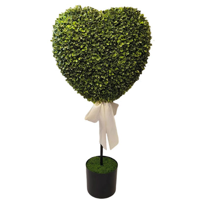 Purilite Select 29 Inch Heart Shaped Faux Boxwood Topiary Tree with Pot – Romantic Artificial Greenery Plant for Wedding, Valentine’s Day, Anniversary and Home Garden Décor - PuriLite