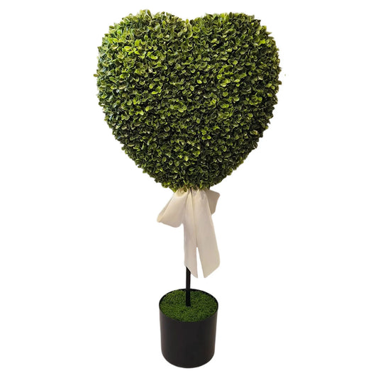 Purilite Select 29 Inch Heart Shaped Faux Boxwood Topiary Tree with Pot – Romantic Artificial Greenery Plant for Wedding, Valentine’s Day, Anniversary and Home Garden Décor - PuriLite