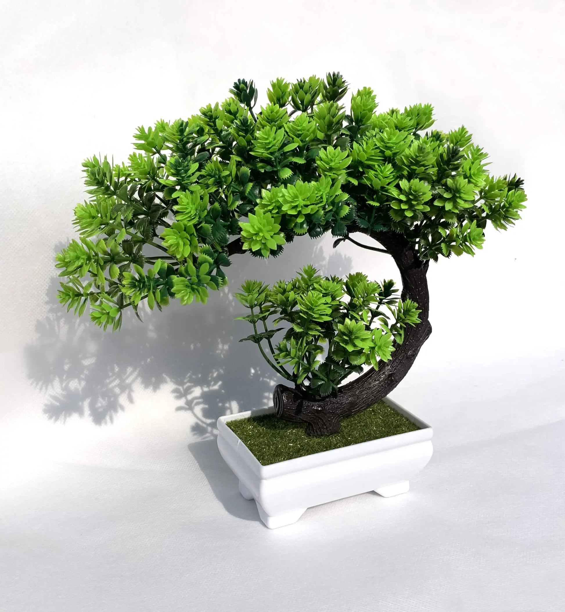 Purilite Select Small Artificial Potted Bonsai Plant – Realistic Mini Greenery Desk Décor for Home, Office, Bathroom, Bookshelf and Indoor Decoration - PuriLite