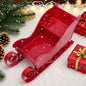 Purilite Select Christmas Sleigh Décor – Classic Red Miniature Sled Ornament | Elegant Xmas Tree Hanging Decoration & Holiday Home Display Gift