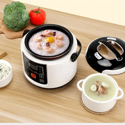 2L Electric Mini Rice Cooker MultiCooker Portable Car Rice Cooker 12V 24V Cooking Machine For Car and Truck English/Russica Menu - PuriLite