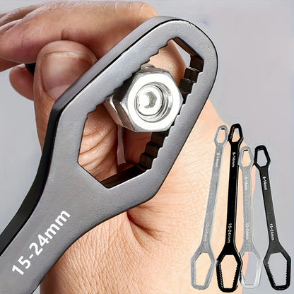 1 PC Universal Double Ended ประแจ,Self-กระชับ 3-17 มม.สกรูซ่อมประแจ, double-Headed RATCHET Spanner,ปรับ