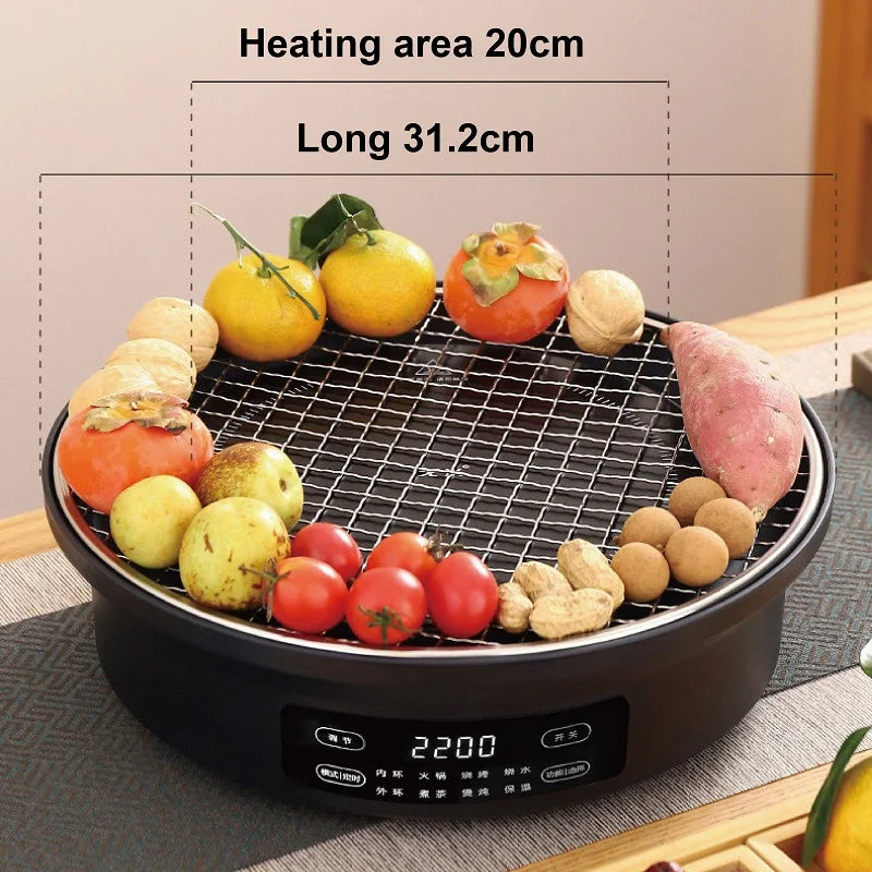 2200W Electric Ceramic Stove Making Tea Around Stove 10 Gear Electric Hot Plate Multi-function Tea Maker Set Home Water Boiler - PuriLite