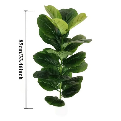 Purilite Select 85CM Artificial Ficus Lyrata Tree – Faux Fiddle Leaf Plant with 23 Leaves for Indoor Home, Office, Cafe, and Event Decor - PuriLite