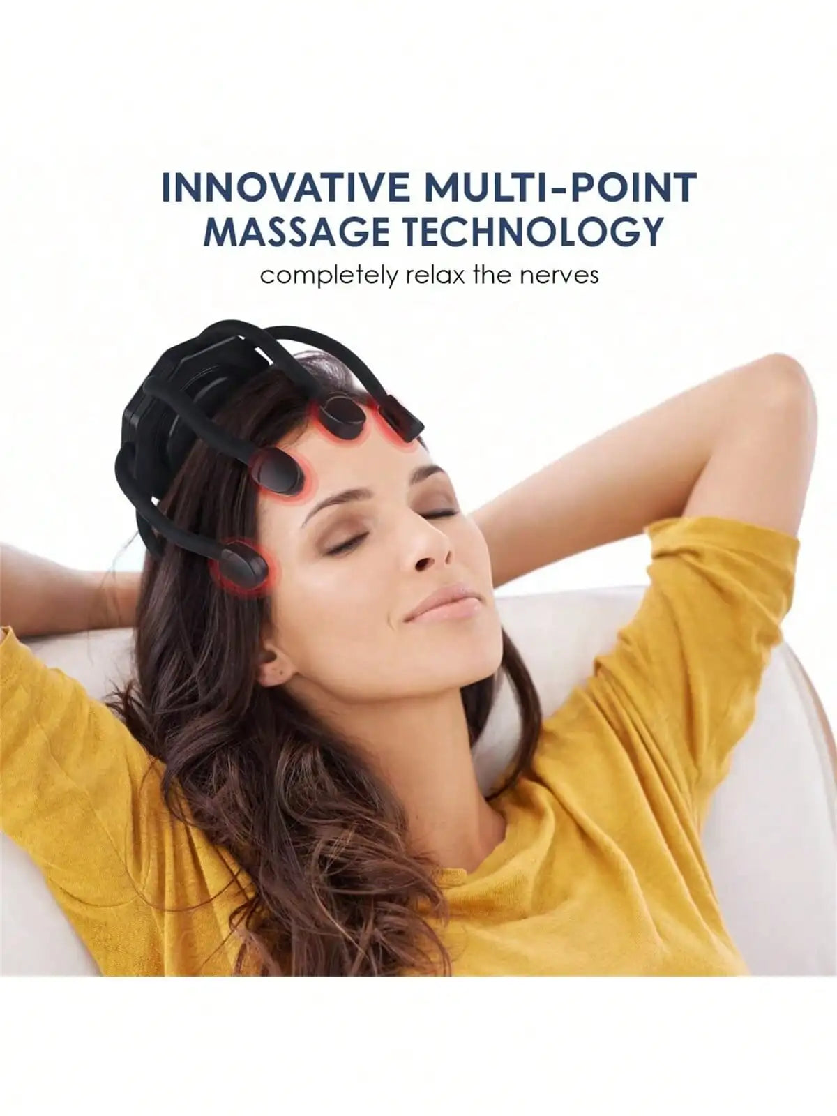 Purilite Select Ultra Scalp Massager Electric Head Massager with 8-Frequency Vibration, 360 Degree Relaxation, Rechargeable Portable Stress Relief Device - PuriLite
