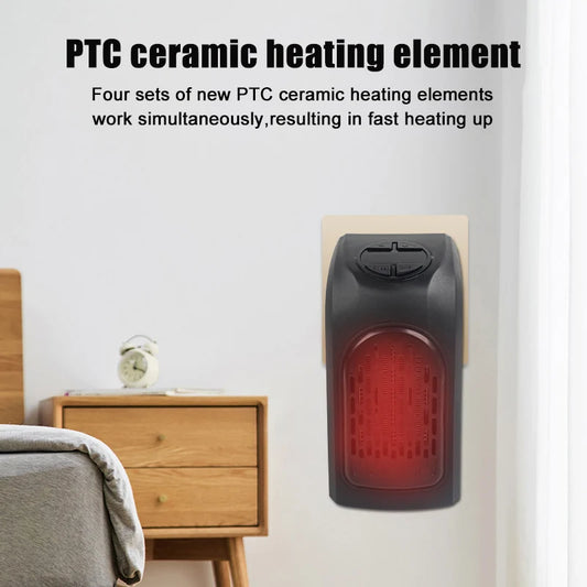 Portable Heater Electric Heater Plug In Wall Room Heater Home Appliance Heating Stove Mini Radiator Heater Fan Warmer Machine - PuriLite