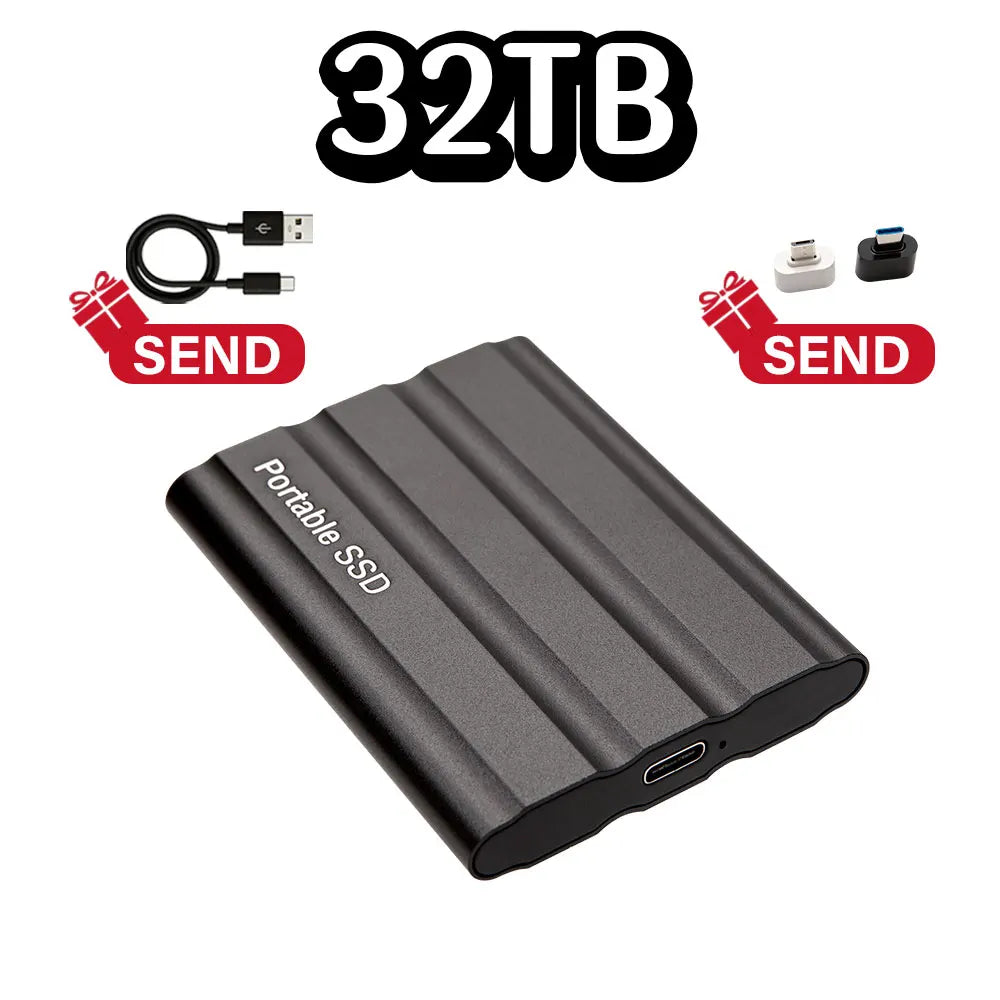Purilite Select Portable External SSD USB 3.1 Type-C High-Speed Solid State Drive 1TB, 2TB, 4TB, 8TB, 12TB, 16TB, 32TB, 64TB & 128TB for Laptop, Desktop, Windows, macOS & Android