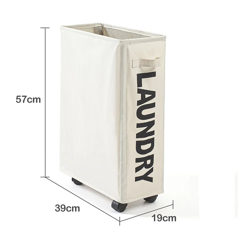 Purilite Select Foldable Laundry & Yoga Storage Basket with Wheels