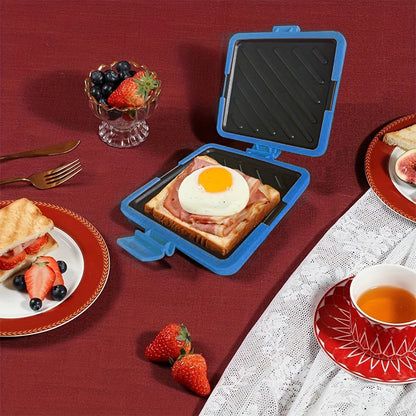 1pc Food Grade Silicone Easy-to-Use Microwave Sandwich Maker with Adjustable Silicone Straps Quick, Even Cooking for Crispy Toas - PuriLite