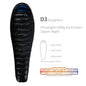 Purilite Select Ultralight Duck Down Sleeping Bag | 3-Season Backpacking, Hiking & Camping Mummy Sleeping Bag