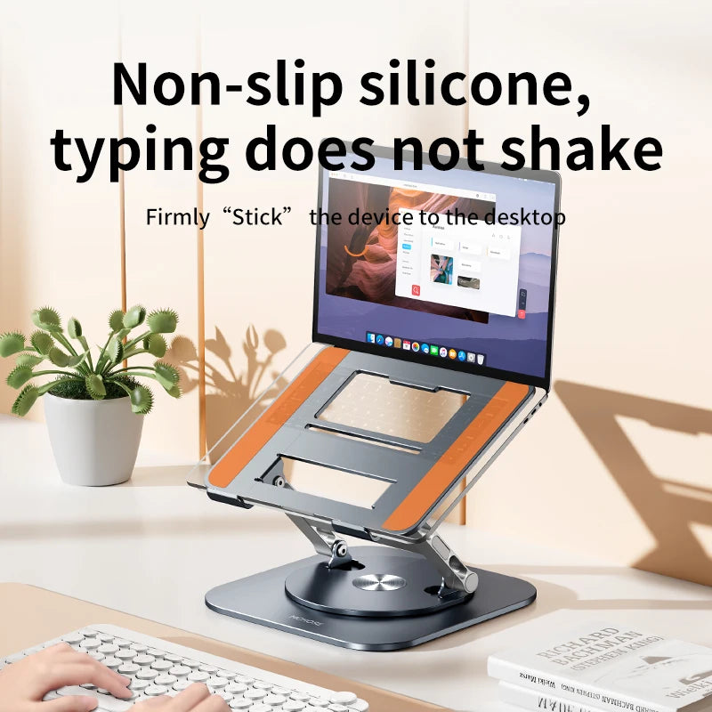 Laptop Stand 360° Rotatable Notebook Holder Liftable Desk Riser Stand Aluminum Alloy Stand Compatible With 9.7-17.3 Inch Laptops - PuriLite