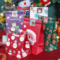 Purilite Select Kraft Paper Christmas Gift Bags – 8pcs/12pcs Santa Claus & Snowman Design | Eco-Friendly Holiday Candy & Cookie Bags