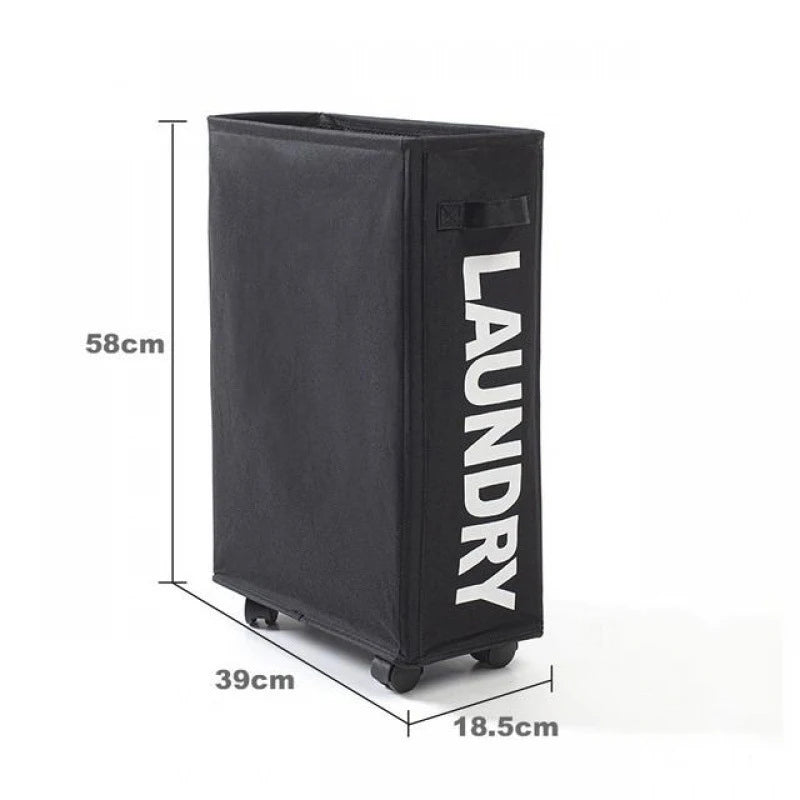 Purilite Select Foldable Laundry & Yoga Storage Basket with Wheels
