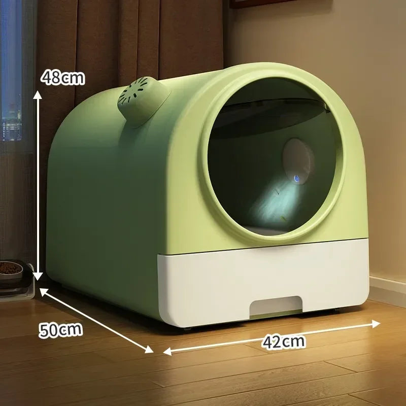 Purilite Select Enclosed Cat Litter Box with Drawer Tray – Leak Proof Deodorizing Indoor Cat Toilet for Easy Cleaning - PuriLite
