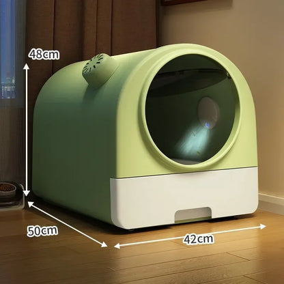 Purilite Select Enclosed Cat Litter Box with Drawer Tray – Leak Proof Deodorizing Indoor Cat Toilet for Easy Cleaning - PuriLite