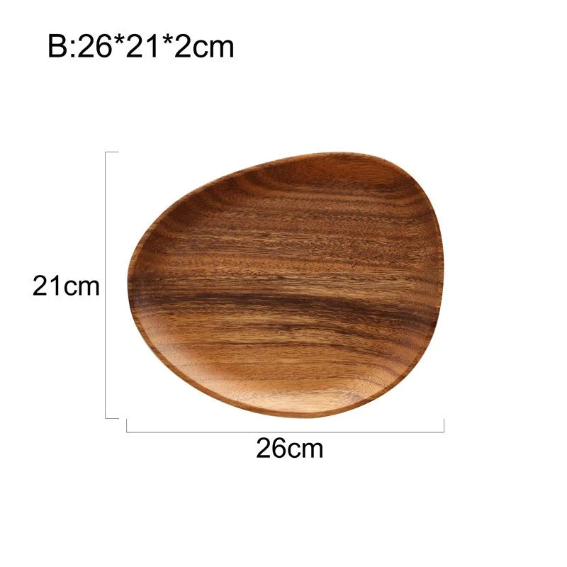 Purilite Select Solid Wood Irregular Oval Serving Tray