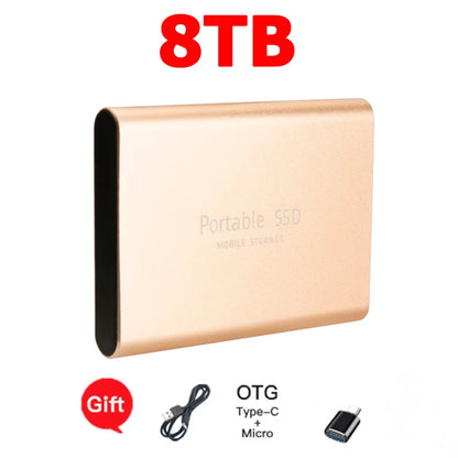 Purilite Select 16TB Portable SSD USB-C External Solid State Drive | High-Speed USB 3.1 Storage Drive for Laptop, Desktop, Mac & Android File Backup